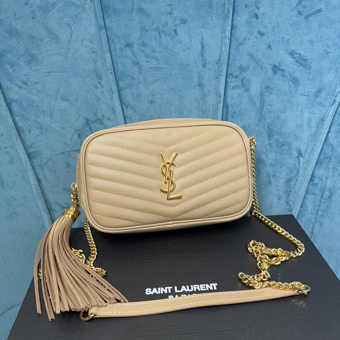 YSL MINI LOU IN QUILTED LEATHER 7.5 X 4.1 X 2 INCHES