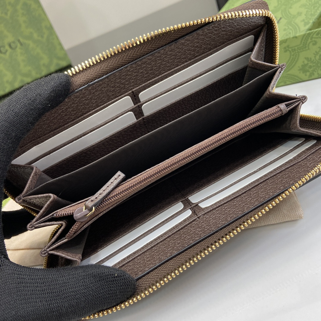 GUCCI OPHIDIAZIP AROUND WALLET 19.5x11x3cm