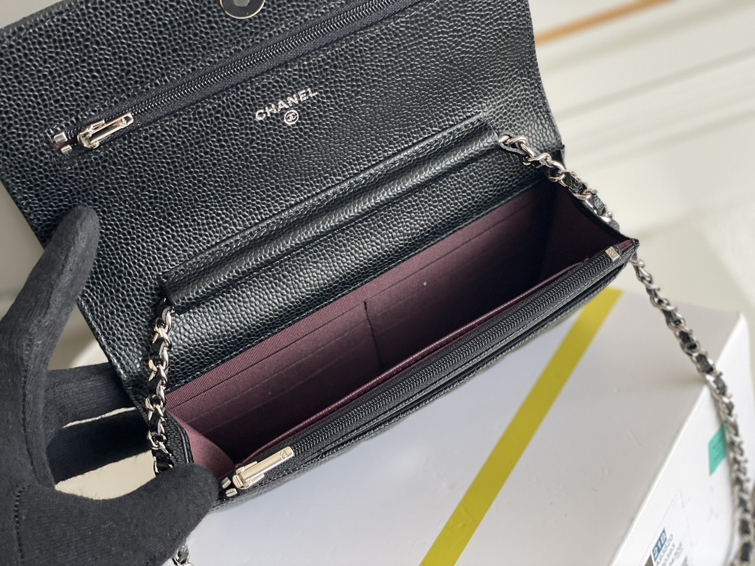 CHANEL WOC CLASSIC WALLET ON CHAIN 12.3x19.2x3.5cm