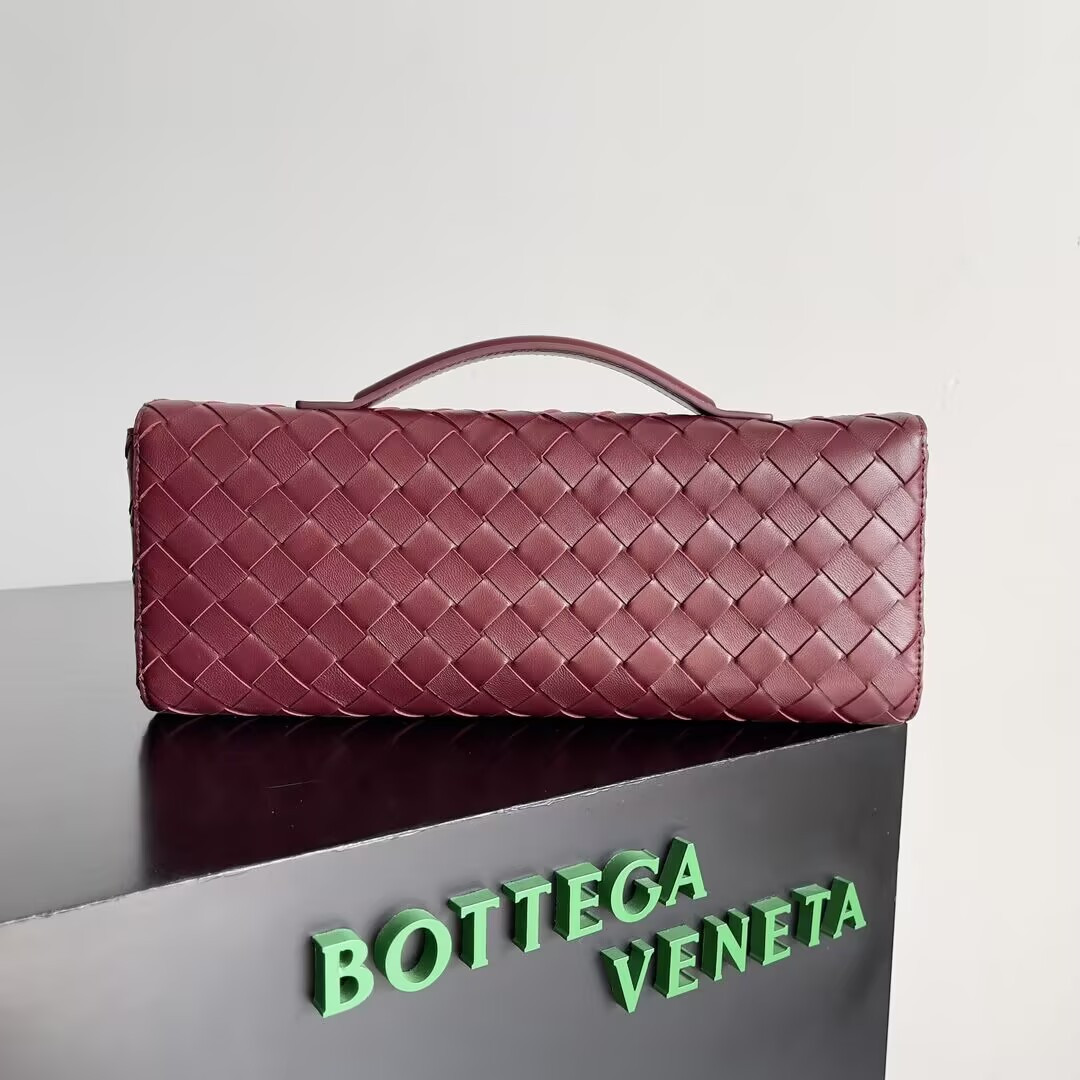 BOTTEGA VENETA Long Clutch Andiamo With Handle Fondant 31x13x3cm