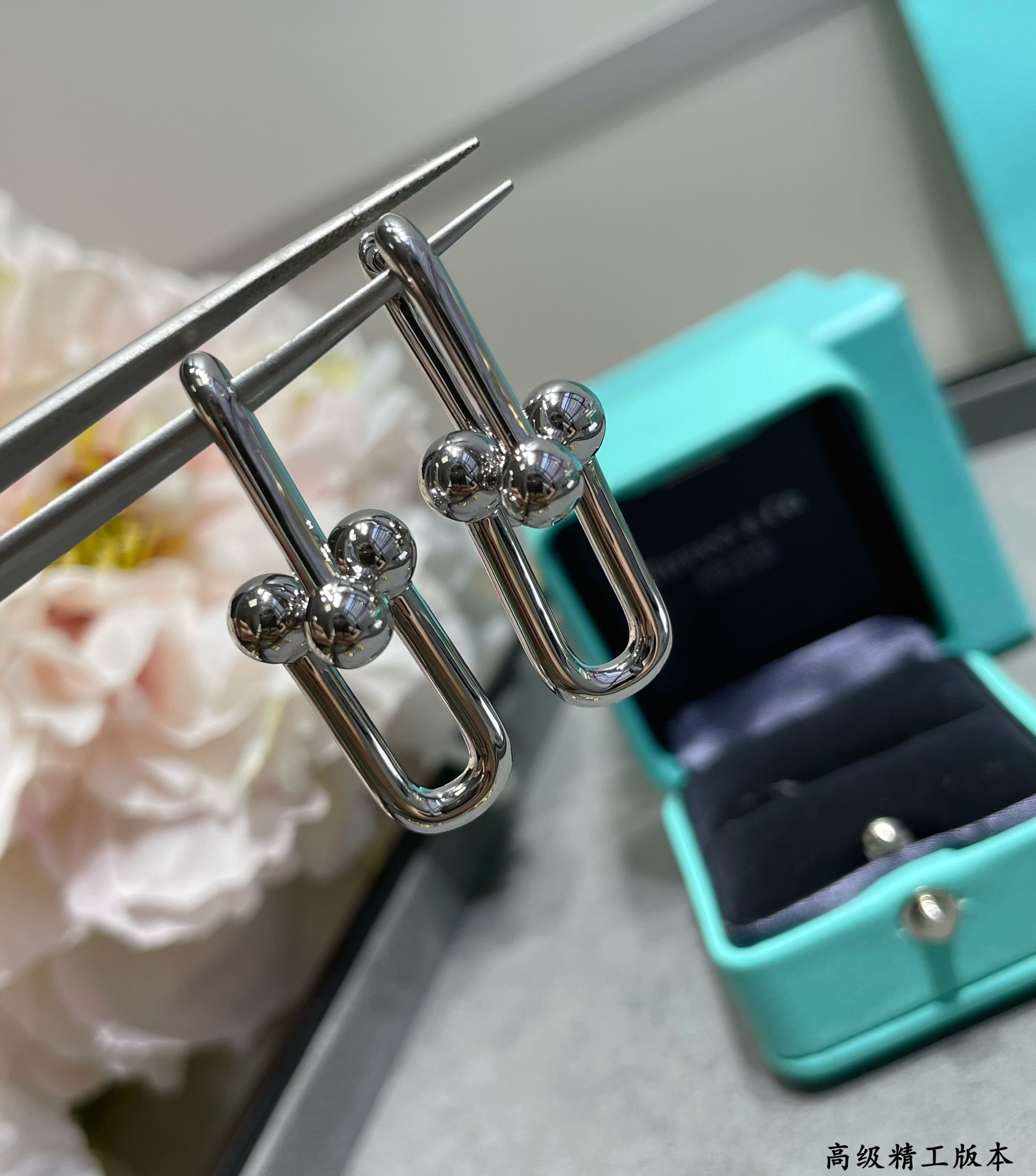 Tiffany & Co. Polished Stirrup Double Hoop Earrings