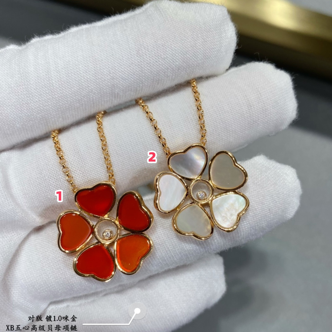 Chopard Five Hearts Mother-of-Pearl Necklace