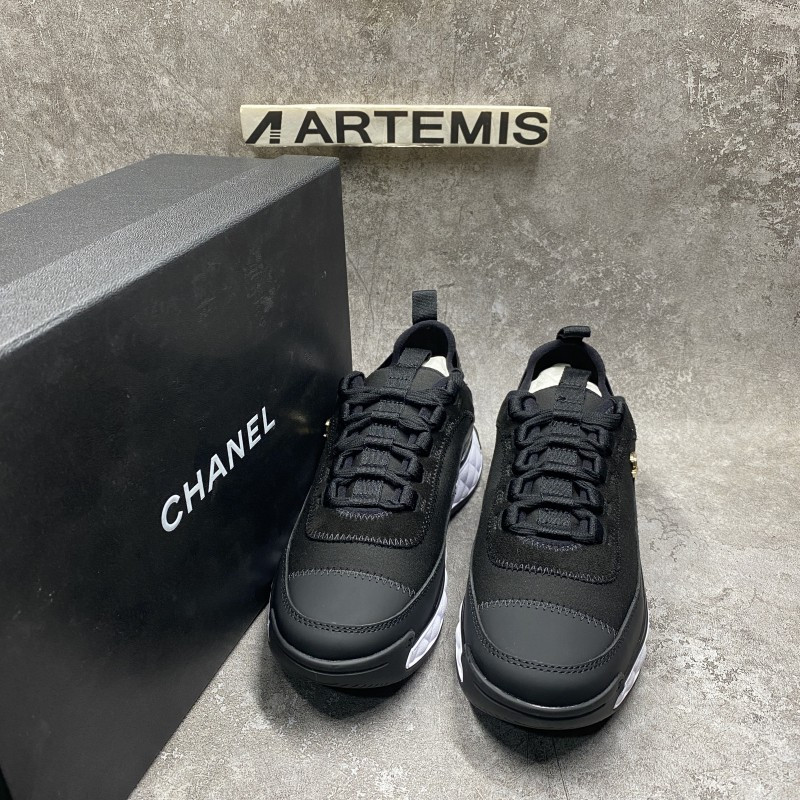 Chanel Low Top Trainer Velvet Black