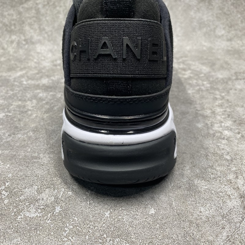 Chanel Low Top Trainer Velvet Black