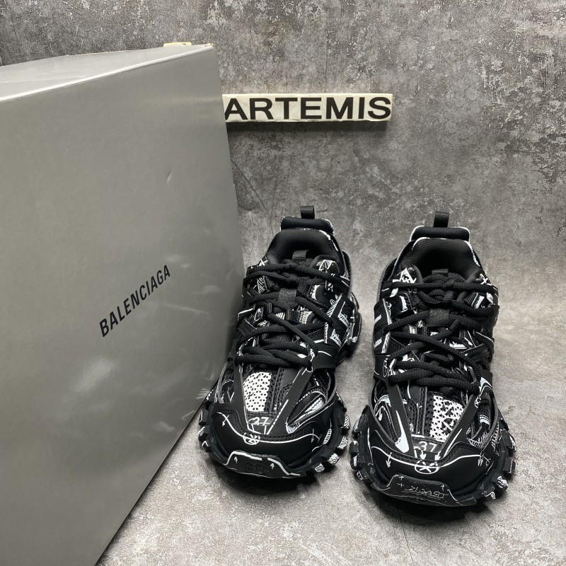 Balenciaga Track Black & White Sneakers