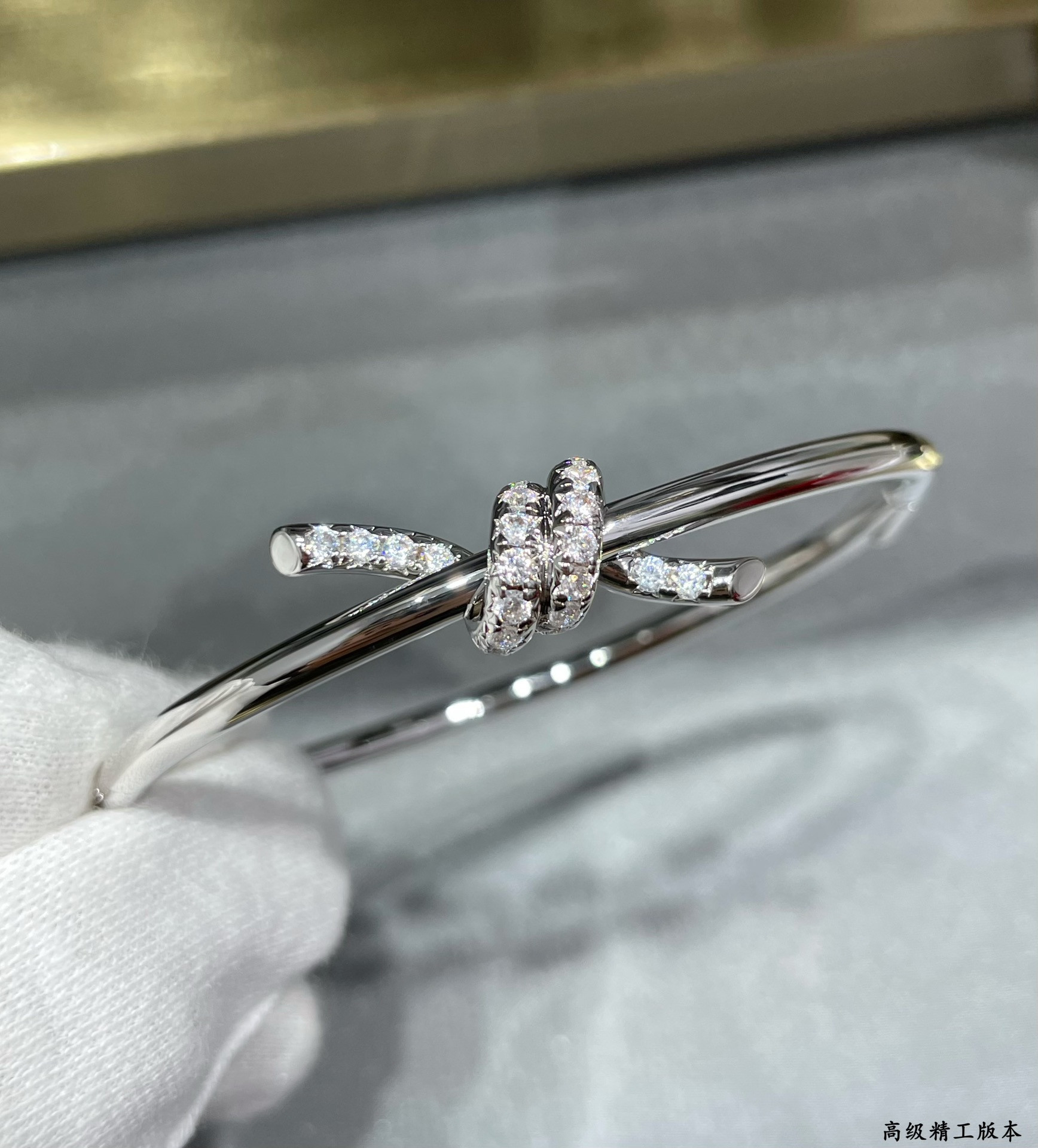 Tiffany & Co. Knot Diamond Half Circle Bracelet