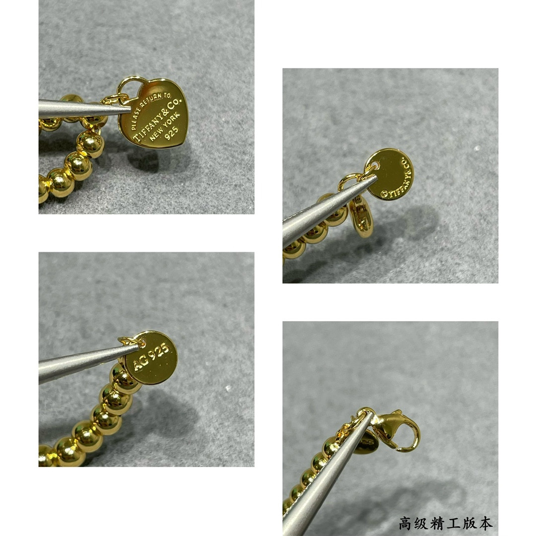 Tiffany & Co. Beads & Hearts Bracelet Ag925