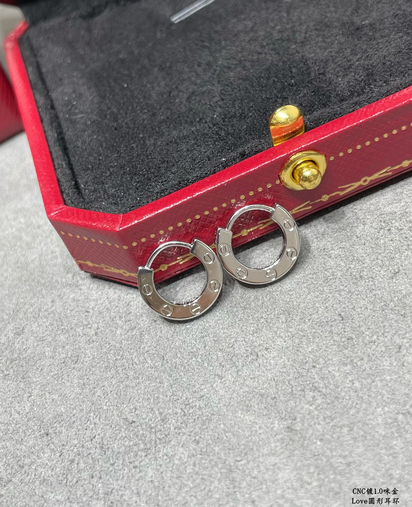 Cartier LOVE glossy round earrings