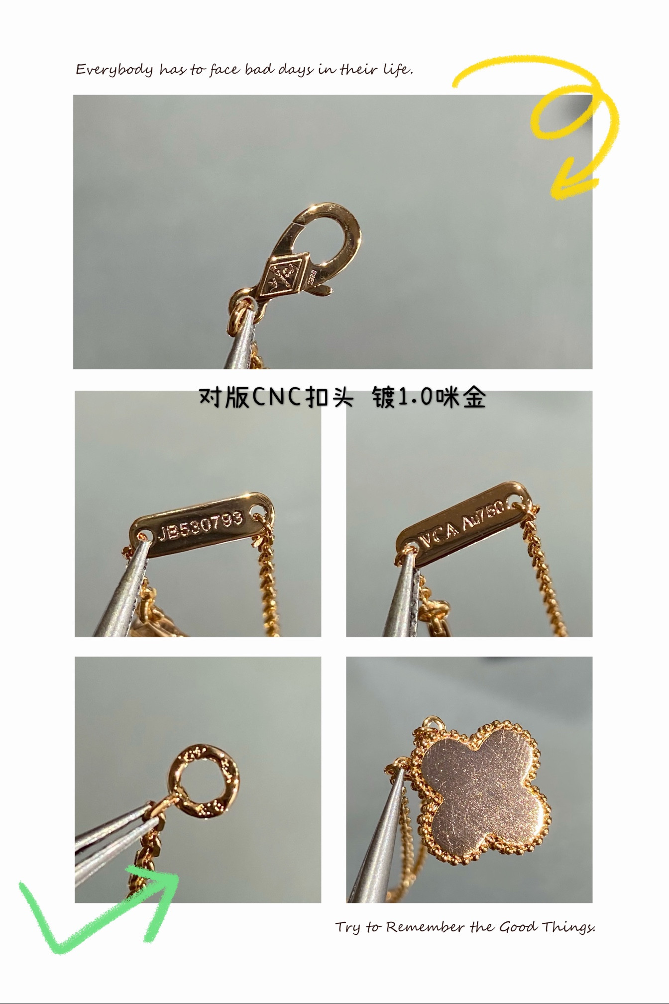 Van Cleef & Arpels Medium Sapphire Blue Agate Clover Necklace Diameter approx 1.5cm,Chain length approx 40+5cm