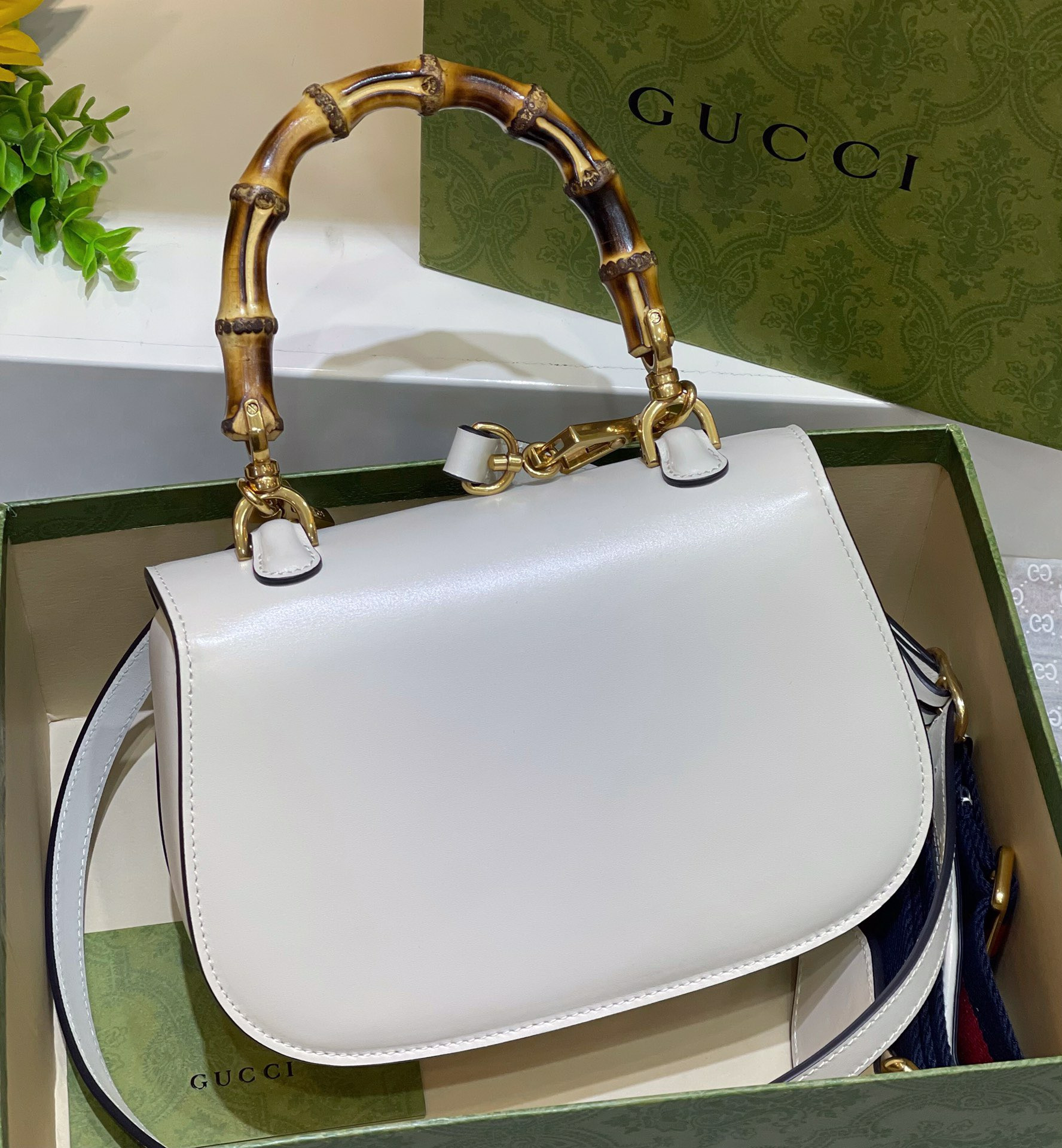 Gucci small bamboo tote