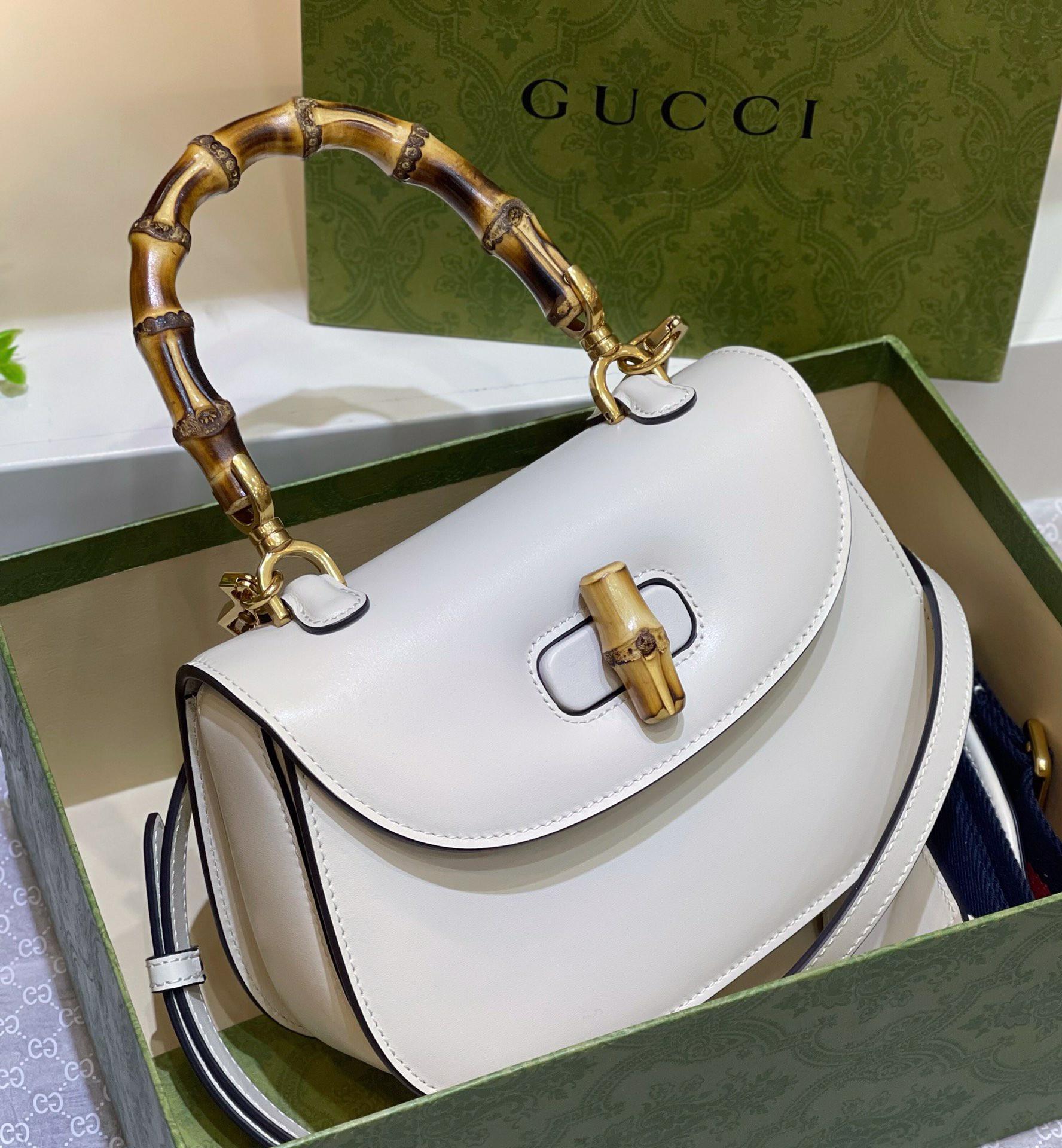 Gucci small bamboo tote