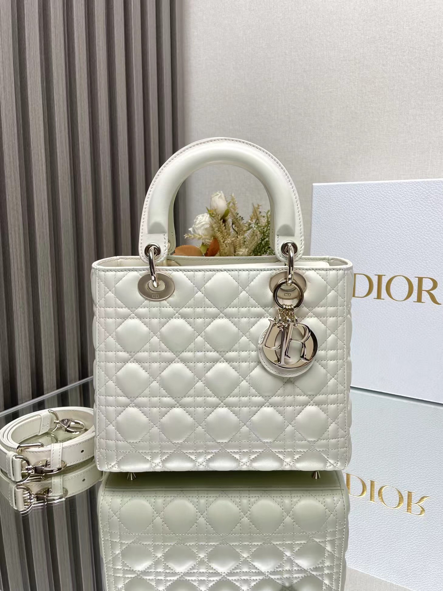 Medium Lady Dior Bag  24 x 20 x 12 cm