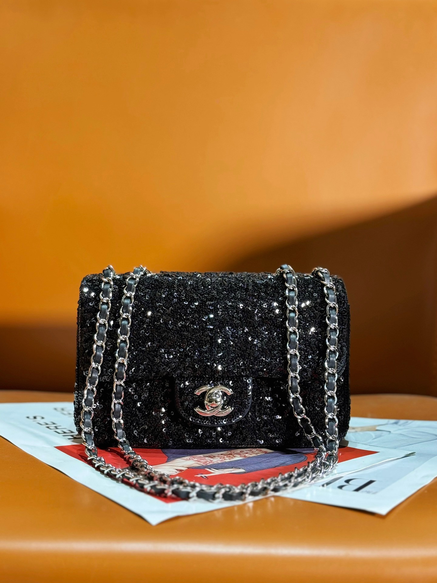 Chanel Sequin Flap Bag 20CM