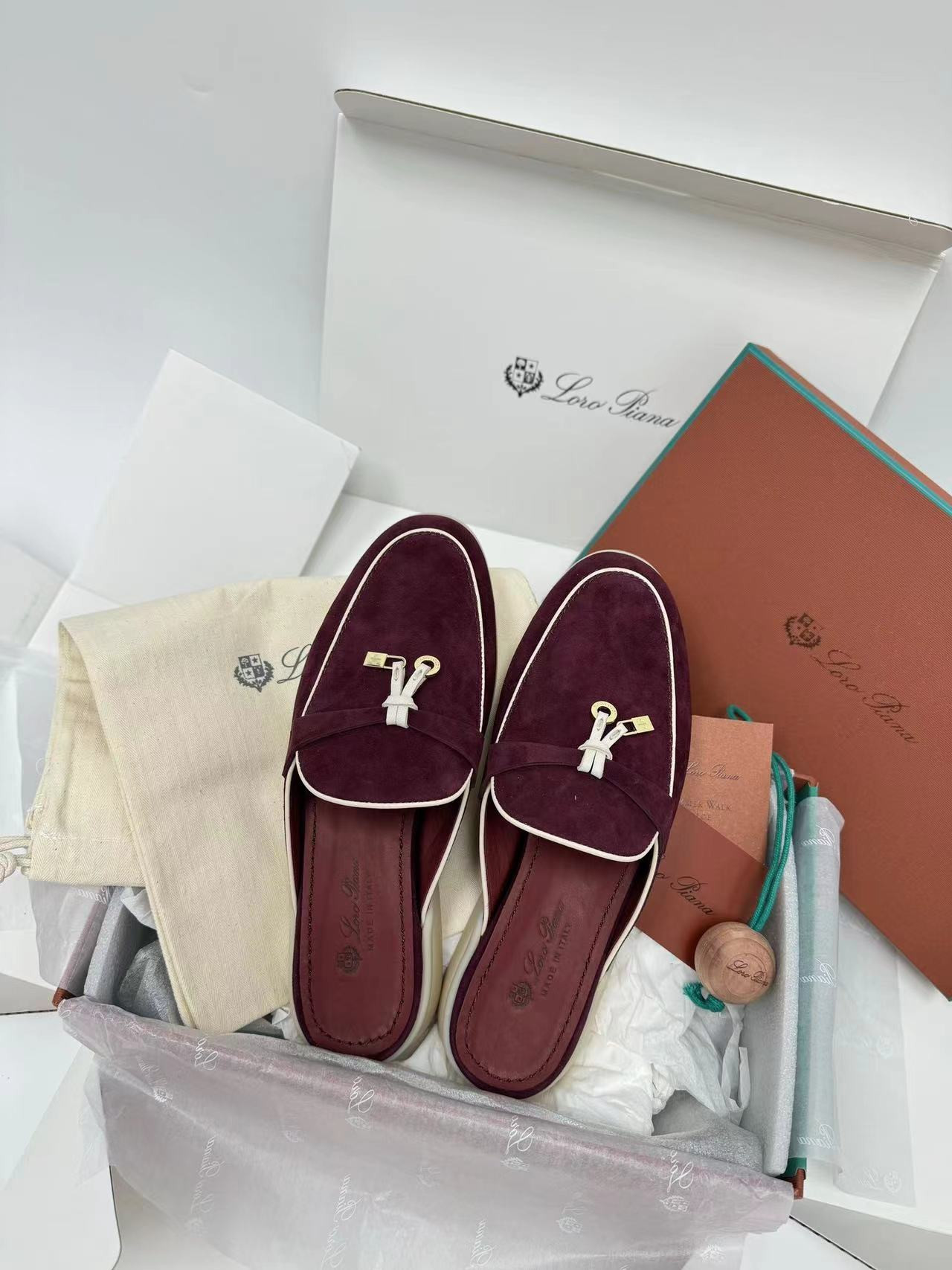 UA Loro Piana  Babouche Charms Walk Moccasin Slipper Moccasin (Customized, No return No exchange)