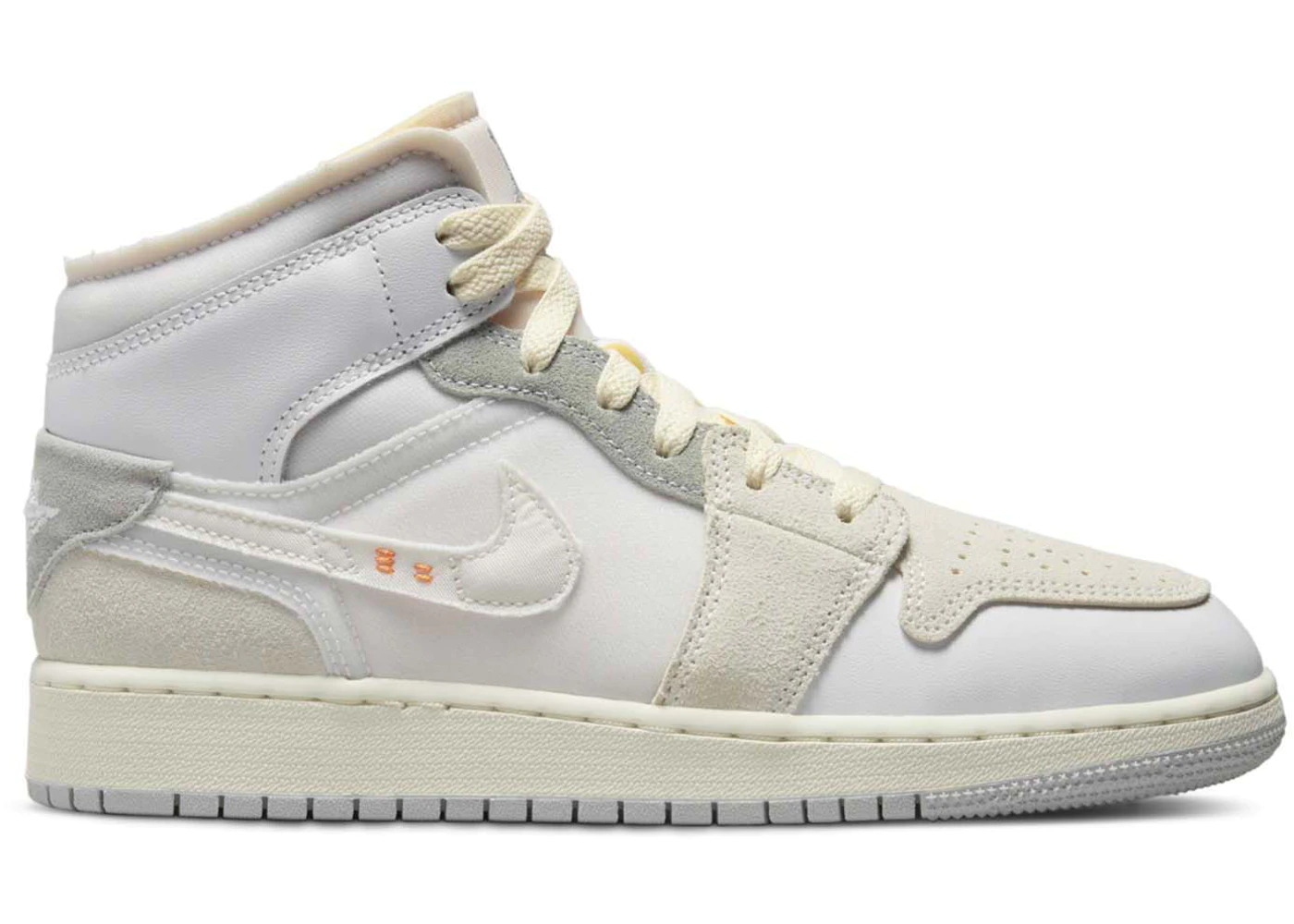 Air Jordan 1 Mid SE Craft Inside Out White Grey