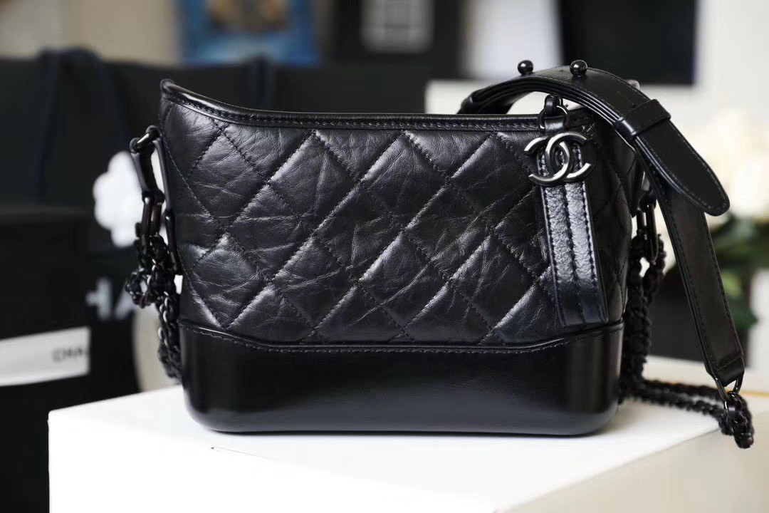 Chanel small Gabrielle bag all black 20cm