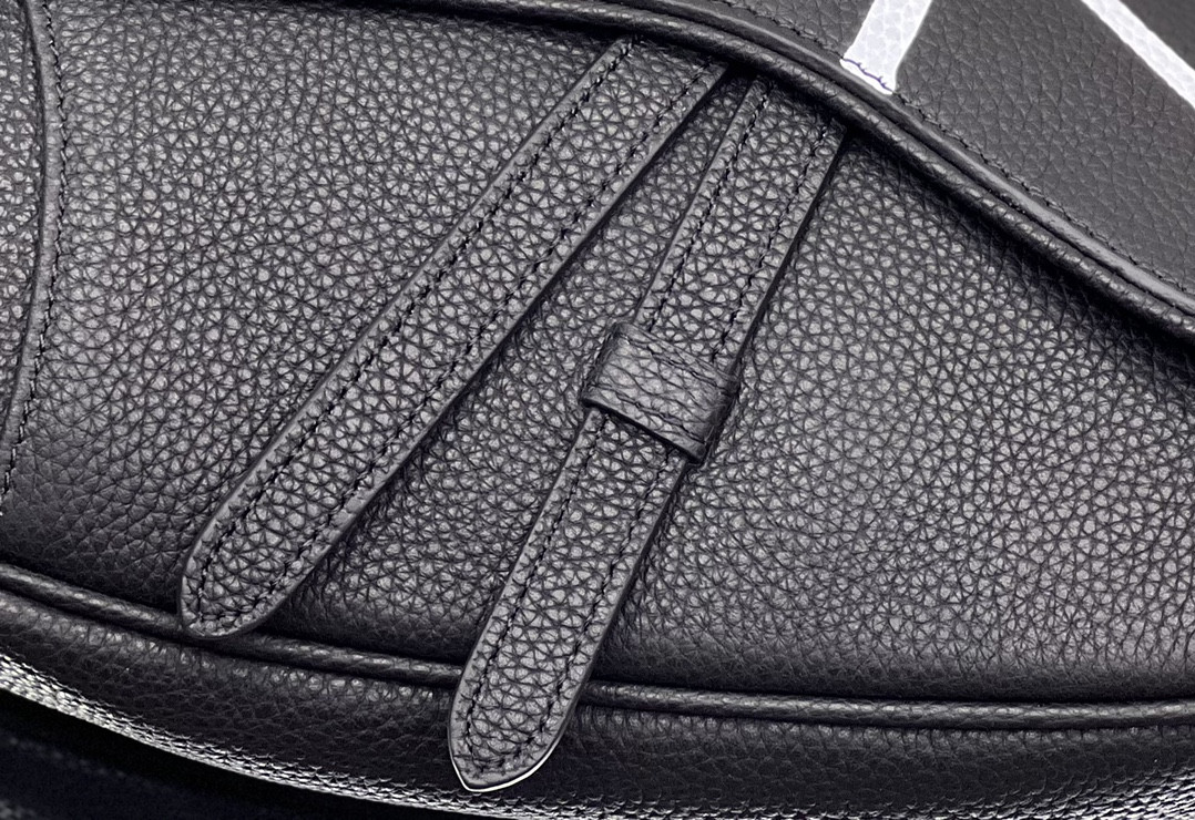 CHRISTIAN DIOR X SHAWN STUSSY Grained Calfskin Saddle 26 x 19 x 4.5 cm