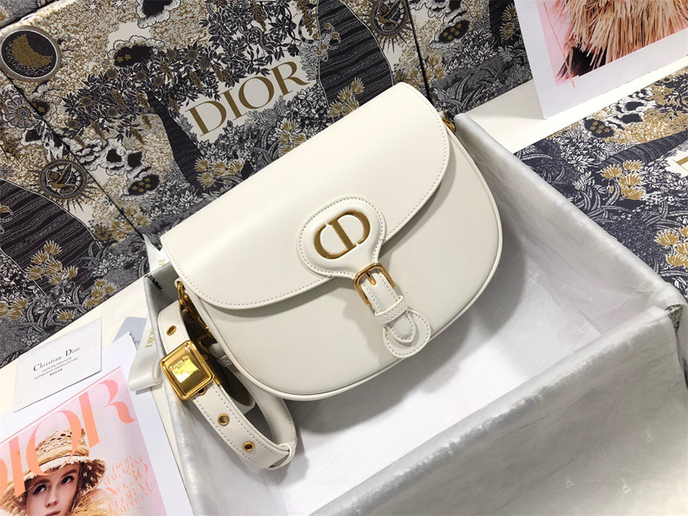MEDIUM DIOR BOBBY BAG Latte Box Calfskin