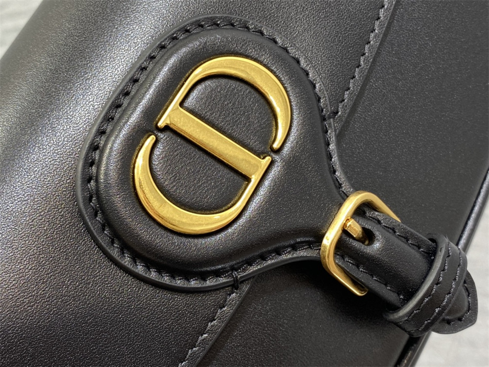 DIOR BOBBY EAST-WEST BAG Latte Box Calfskin black