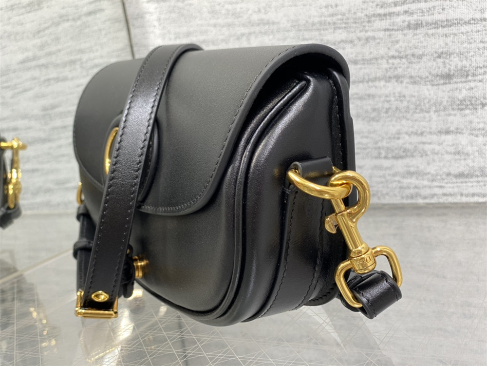 DIOR BOBBY EAST-WEST BAG Latte Box Calfskin black