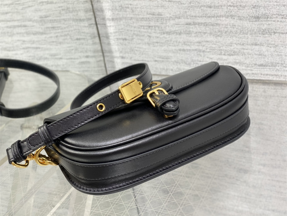 DIOR BOBBY EAST-WEST BAG Latte Box Calfskin black