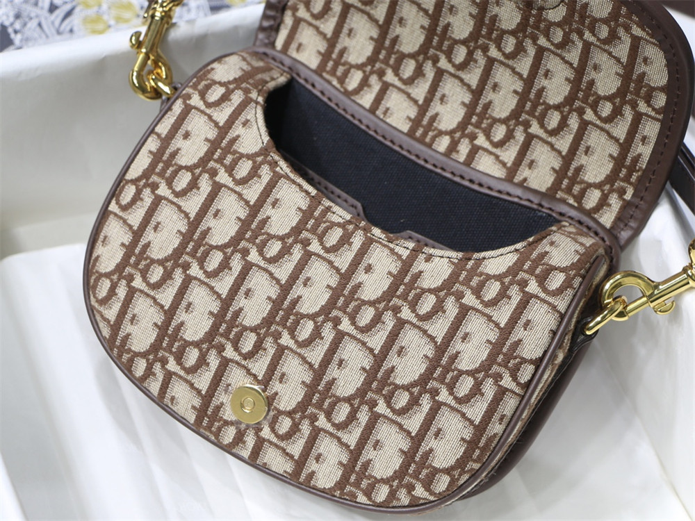 MEDIUM DIOR BOBBY BAG brown Dior Oblique Jacquard