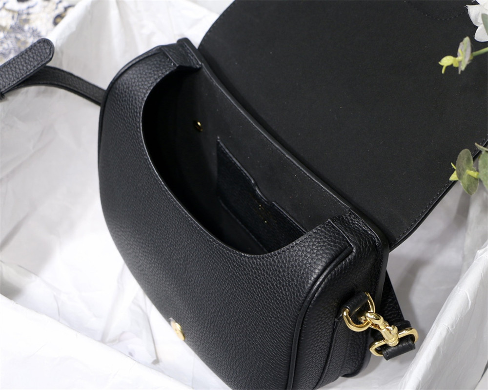 MEDIUM DIOR BOBBY BAG Black Grained Calfskin