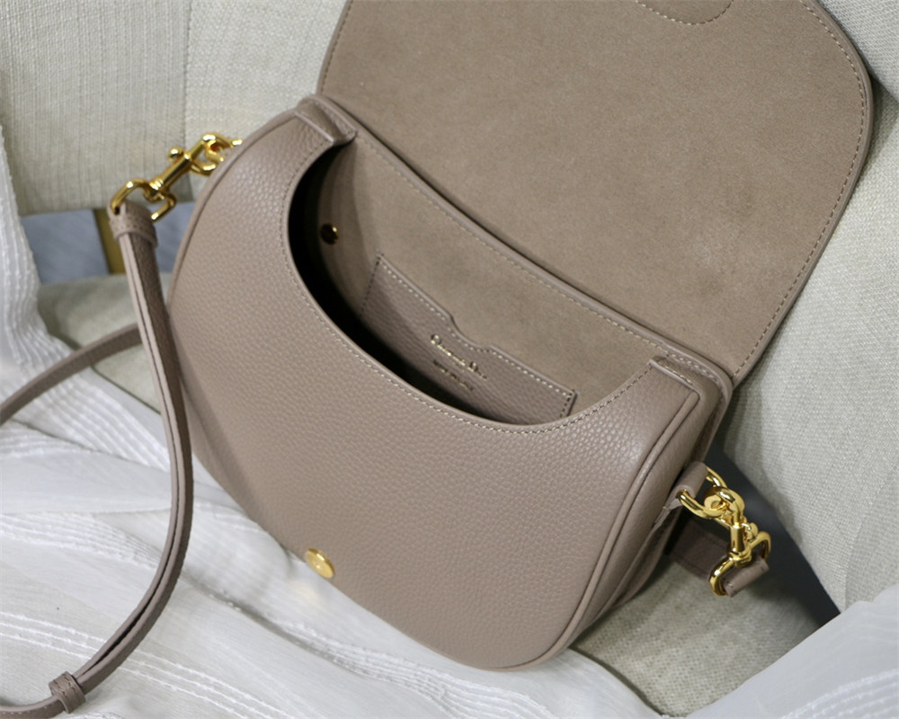 MEDIUM DIOR BOBBY BAG Grey Grained Calfskin