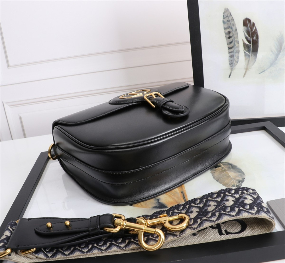LARGE DIOR BOBBY BAG Black Box Calfskin