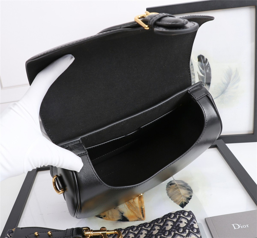 LARGE DIOR BOBBY BAG Black Box Calfskin