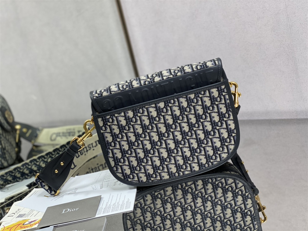 LARGE DIOR BOBBY BAG Blue Dior Oblique Jacquard