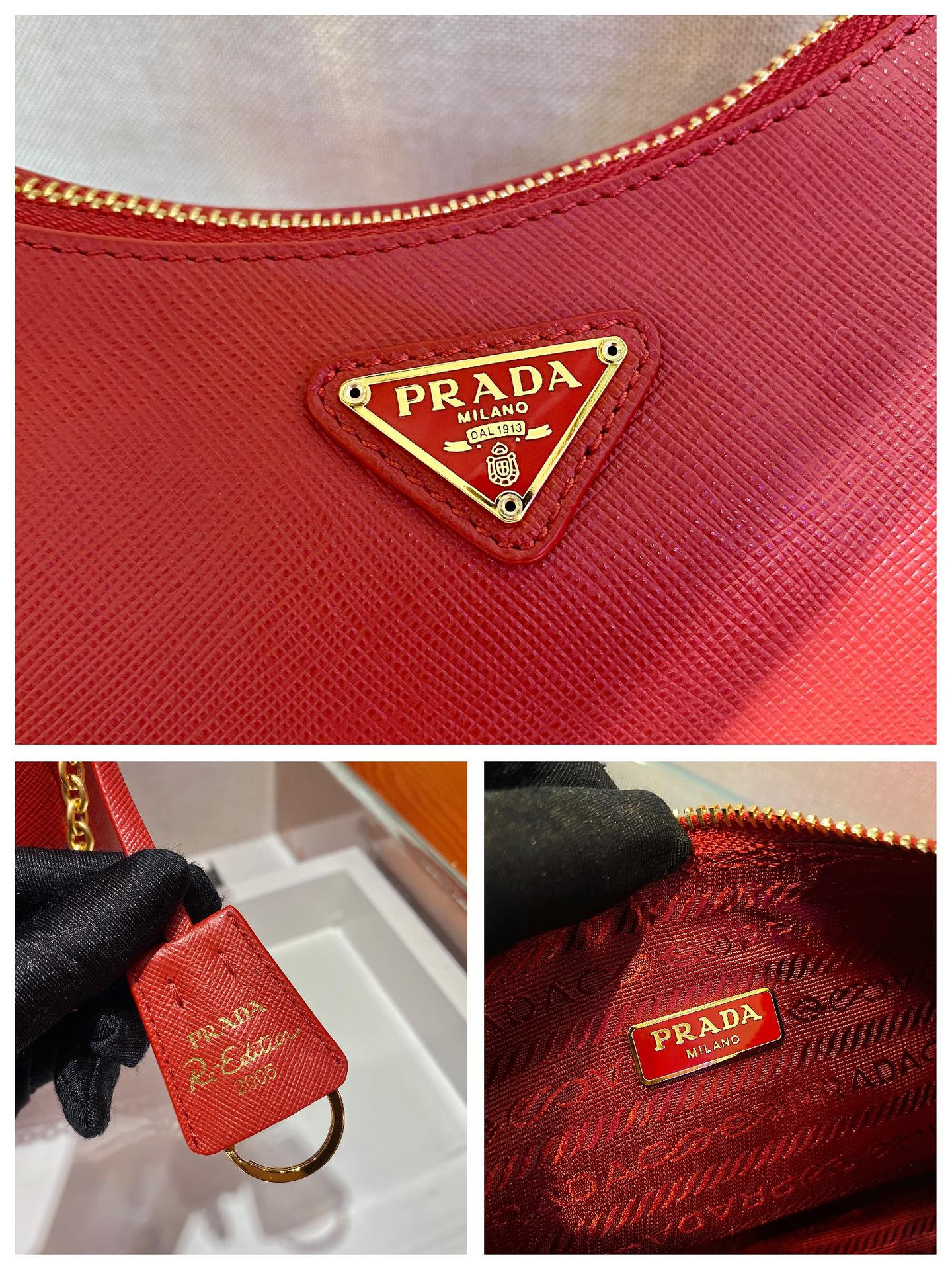 Prada Re-Edition 2005 Saffiano leather bag Red