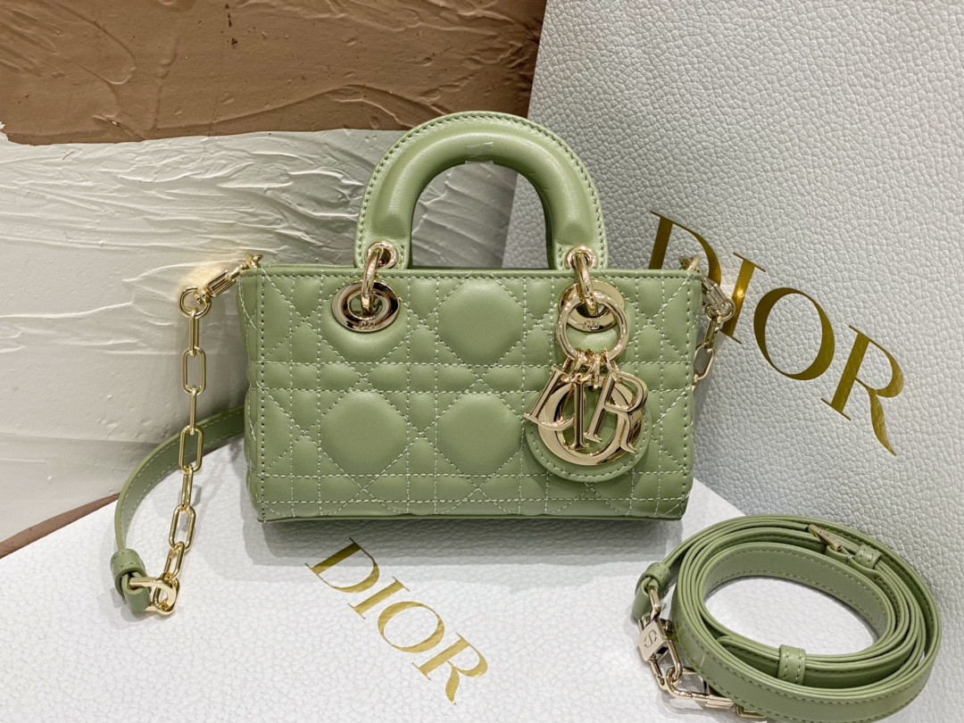DIOR MINI LADY D-JOY BAG GREEN