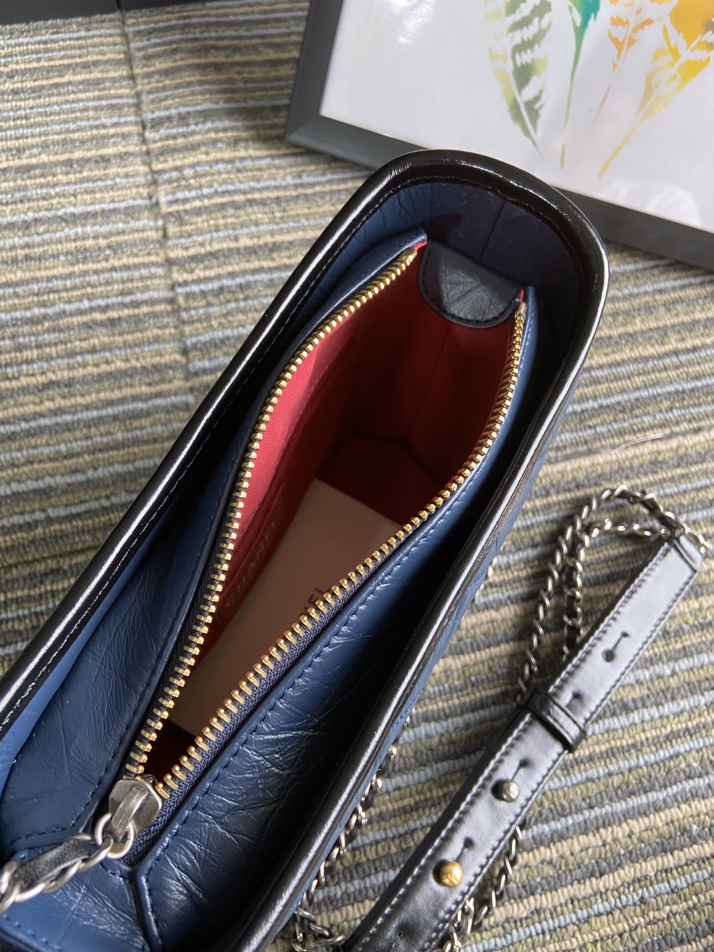 Chanel Gabrielle SMALL BLUE with shoulder strap letters 20 x 15 x 8cm