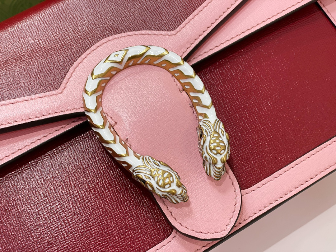 GUCCI DIONYSUS SMALL SHOULDER BAG PINK RED 11"Wx7"Hx3.5"D