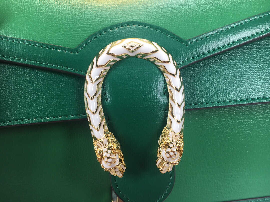 GUCCI DIONYSUS SMALL SHOULDER BAG GREEN 11"Wx7"Hx3.5"D