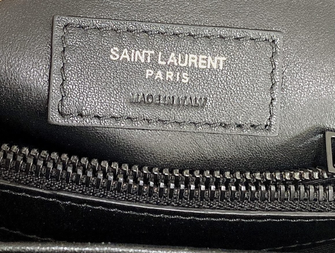 YSL LOULOU SMALL IN QUILTED LEATHER BLACK 9 X 6.1 X 3.3 INCHES