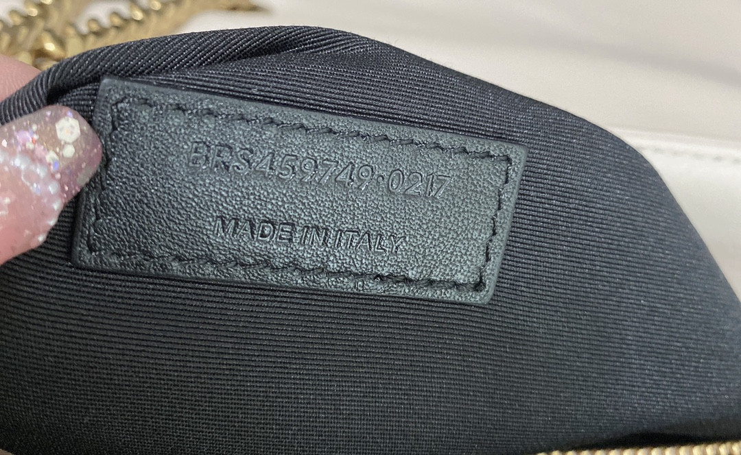 YSL LOULOU MEDIUM IN QUILTED LEATHER BLANC VINTAGE 12.5 X 8.6 X 3.5 INCHES