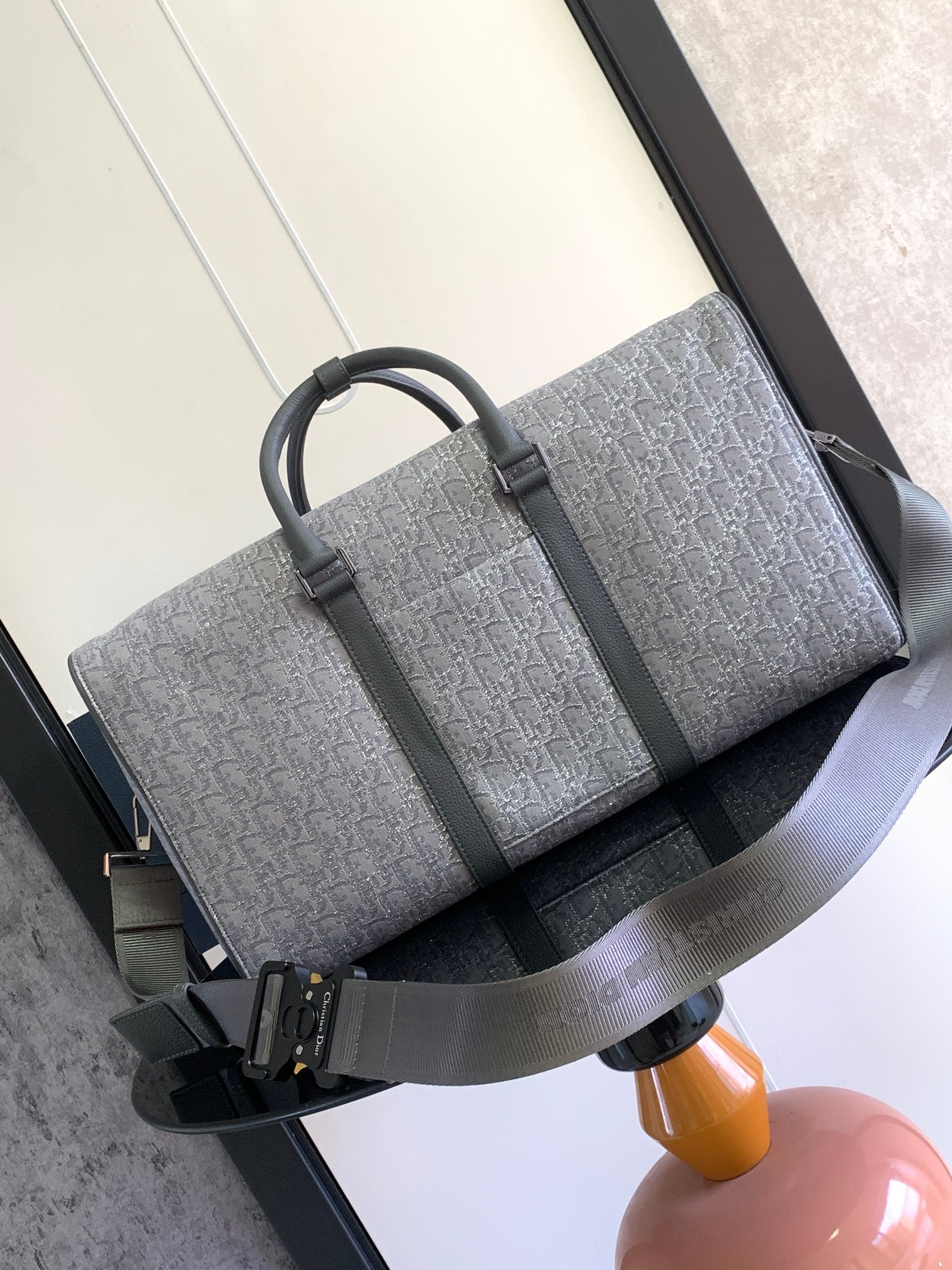 Dior Lingot Bag Gray 50 x 25 x 21.5 cm