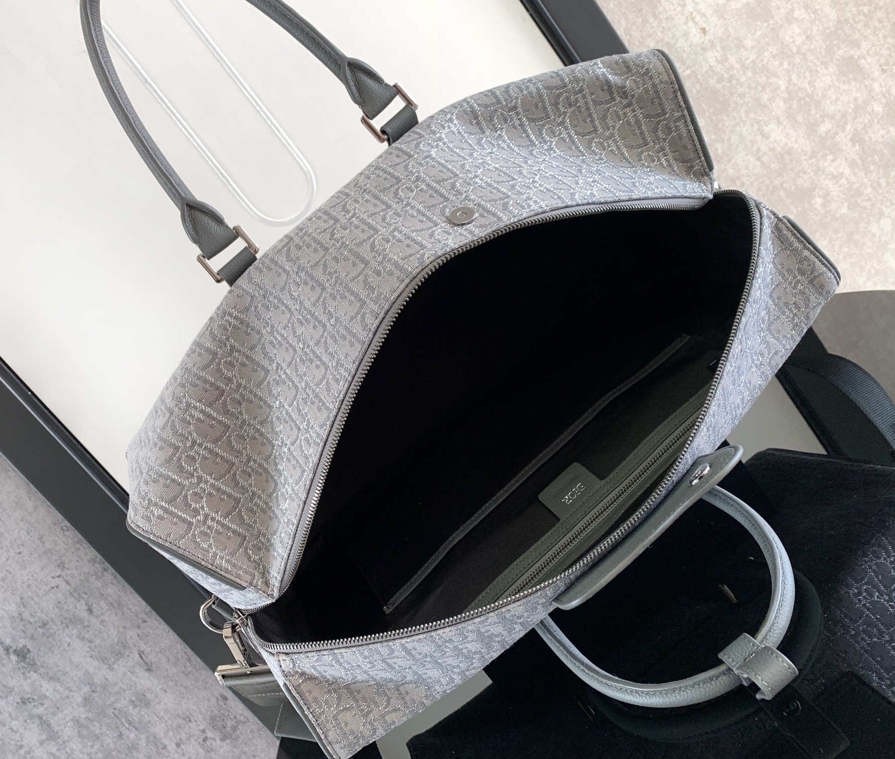 Dior Lingot Bag Gray 50 x 25 x 21.5 cm
