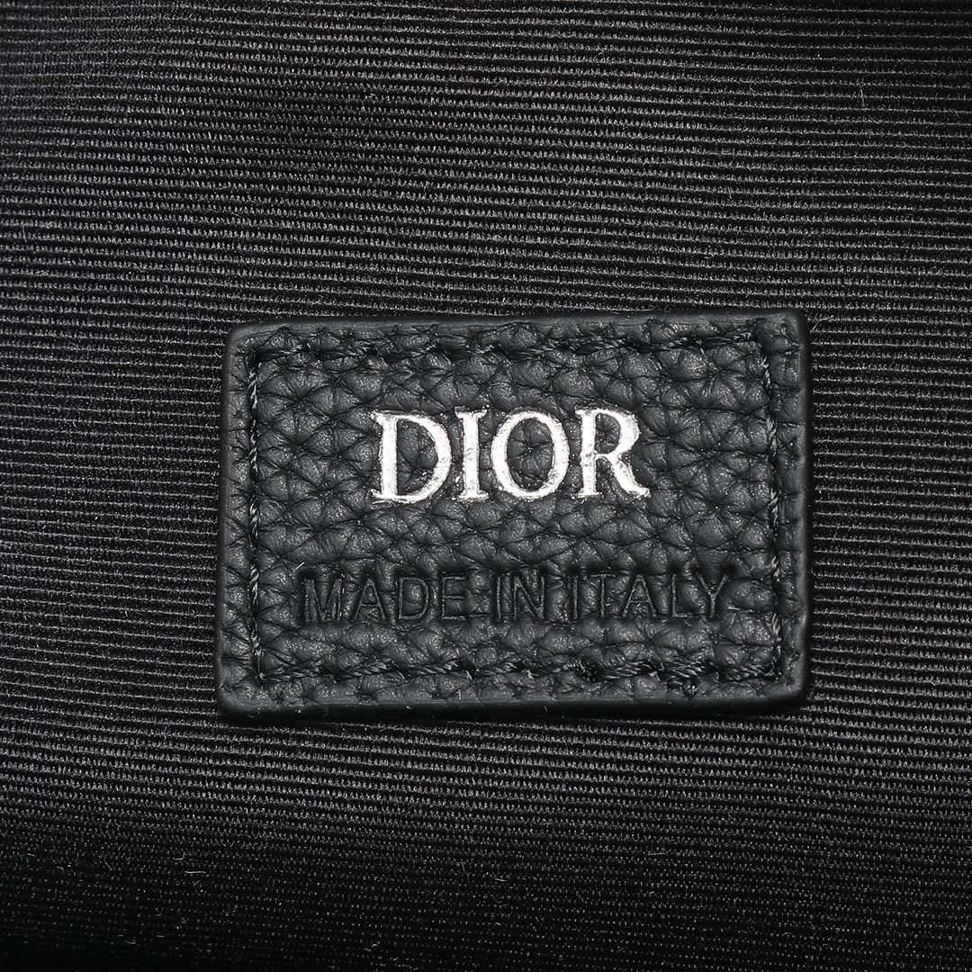 DIOR Safari Bag with Strap  Black Dior Oblique Jacquard  8.5 x 6 x 2.5 inches