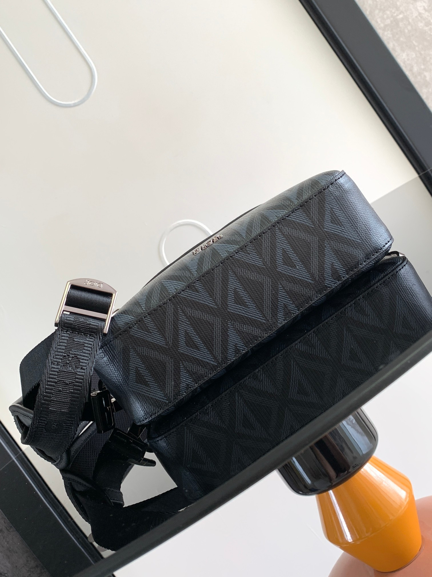 DIOR Safari Bag with Strap Navy 8.5 x 6 x 2.5 inches