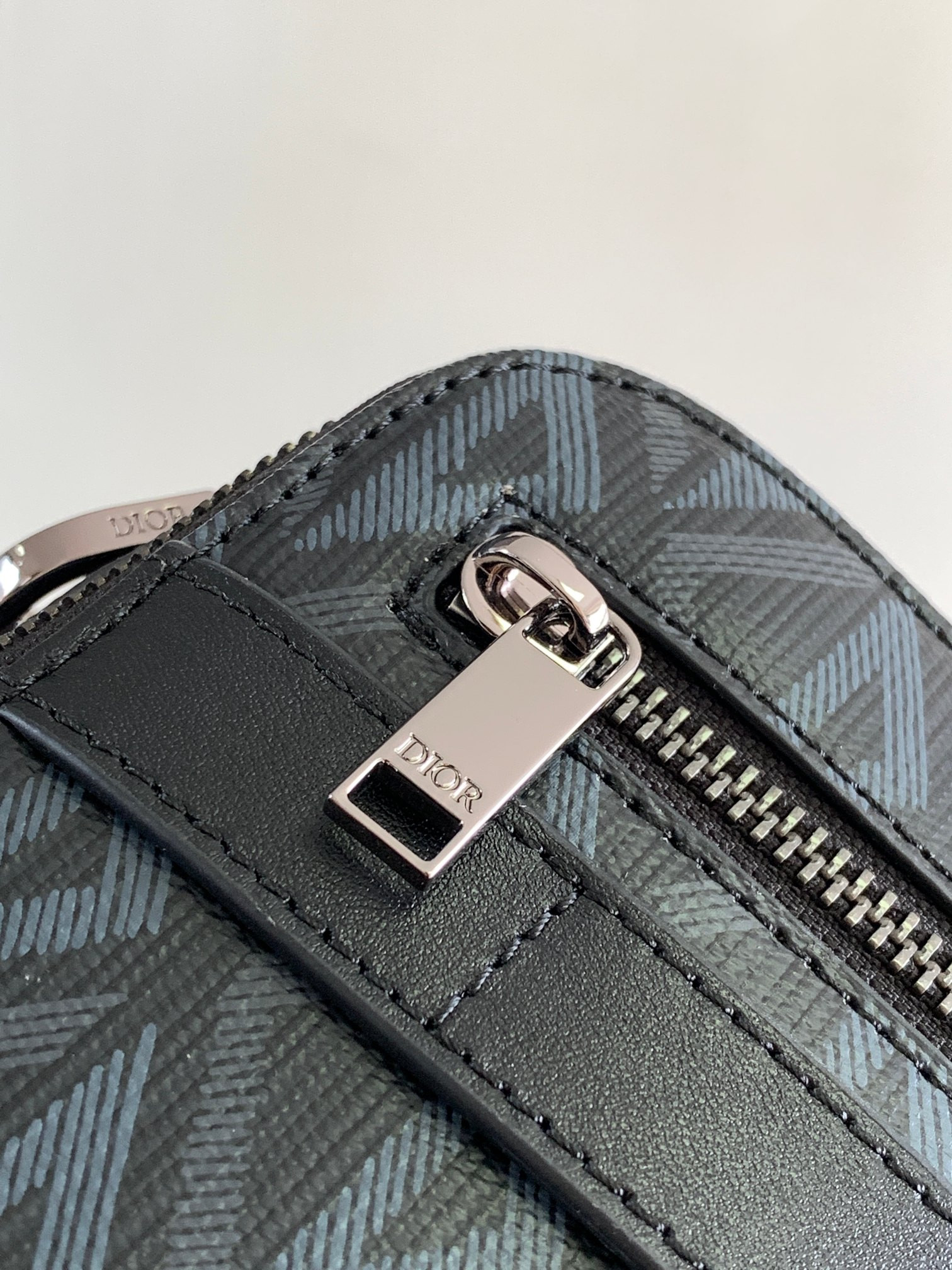 DIOR Safari Bag with Strap Navy 8.5 x 6 x 2.5 inches