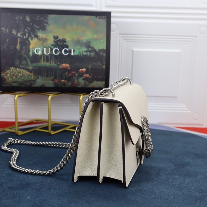GUCCI DIONYSUS SMALL SHOULDER BAG WHITE 28x18x9cm