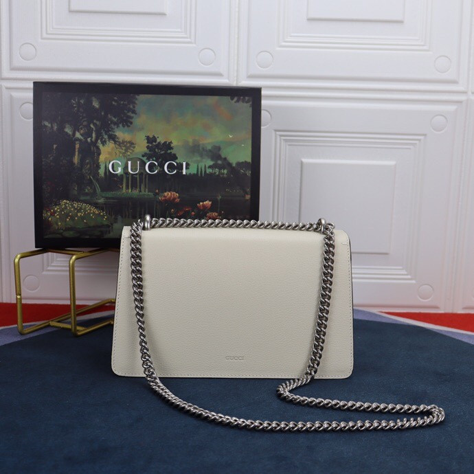 GUCCI DIONYSUS SMALL SHOULDER BAG WHITE 28x18x9cm
