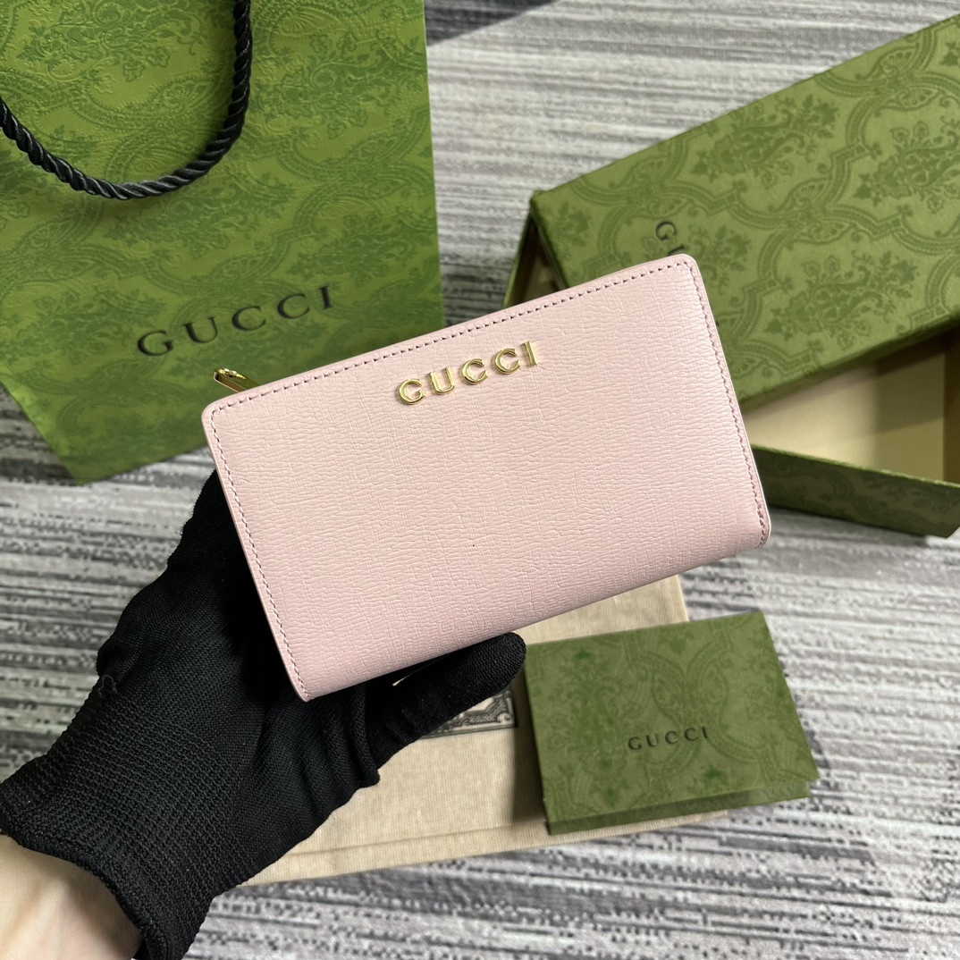 Gucci Script Zip-Around Wallet pink 14 x 18.5 x 3cm