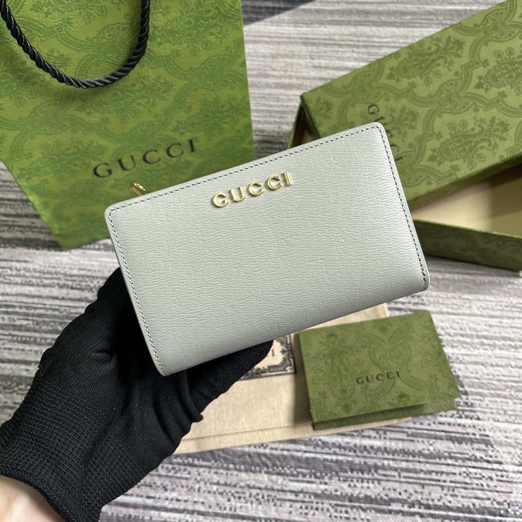 Gucci Script Zip-Around Wallet gray 14 x 18.5 x 3cm
