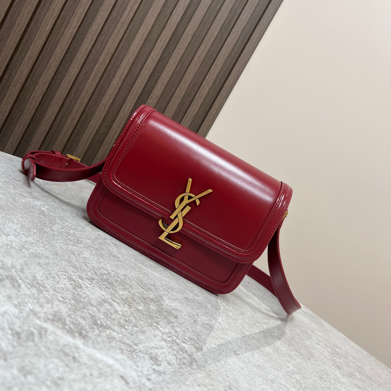 YSL SOLFERINO SMALL SATCHEL IN BOX SAINT LAURENT RED 7.4 X 5.1 X 1.9 INCHES