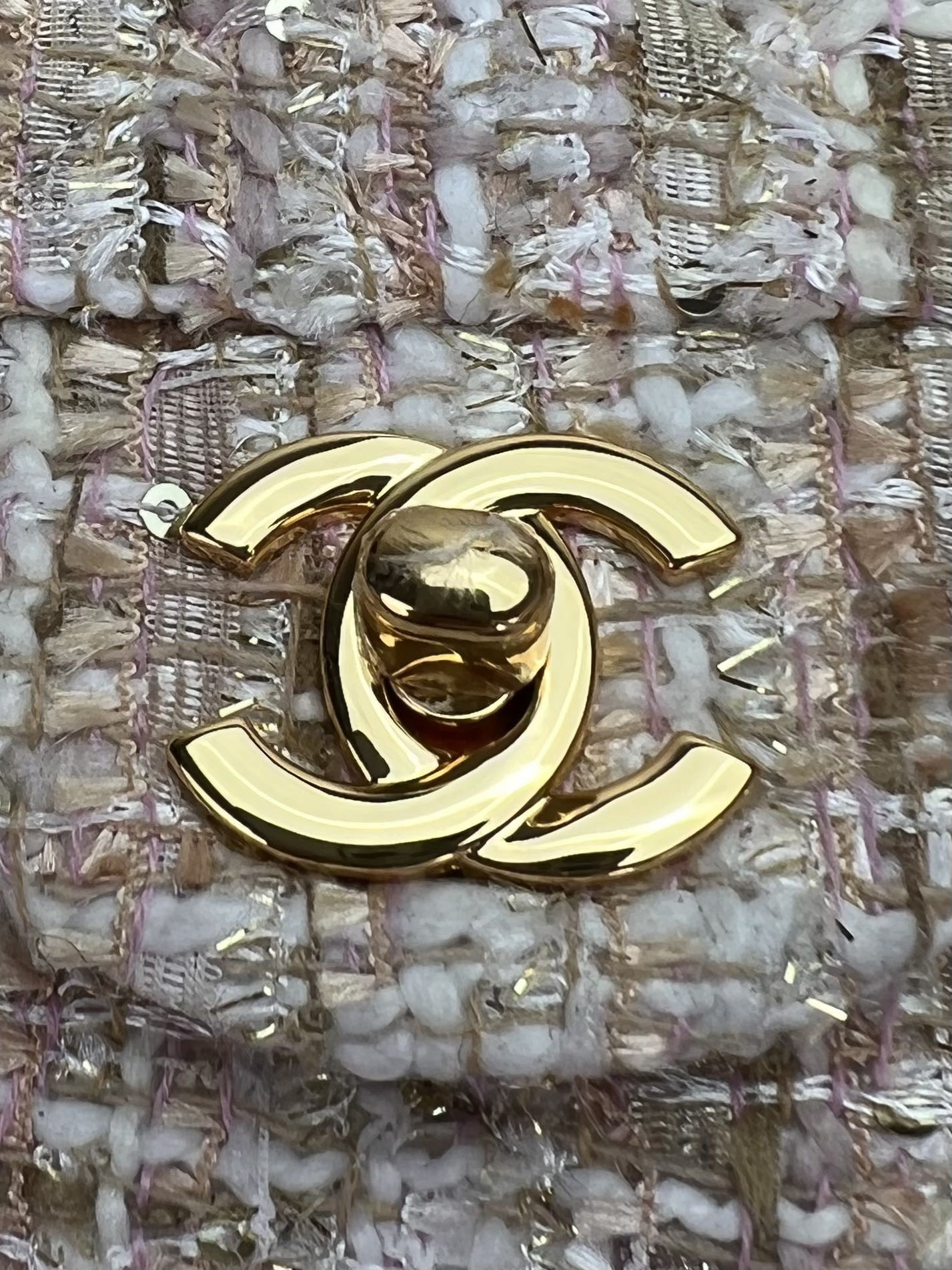CHANEL CLASSIC 11.12 HANDBAG Tweed & Gold-Tone Metal   6 × 9.9 × 2.5 in