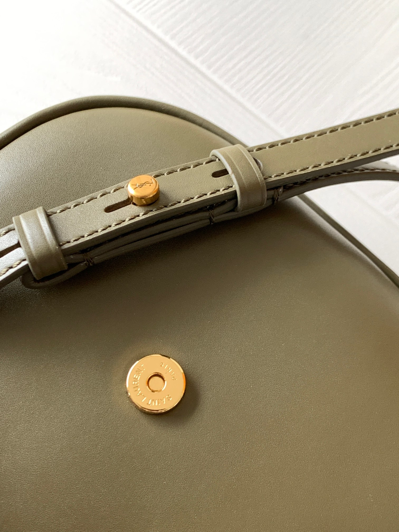 YSL KAIA SMALL SATCHEL IN SMOOTH LEATHER 7.2 X 6.1 X 2.1 INCHES